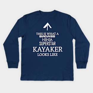 superstar kayaker Kids Long Sleeve T-Shirt